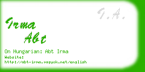 irma abt business card